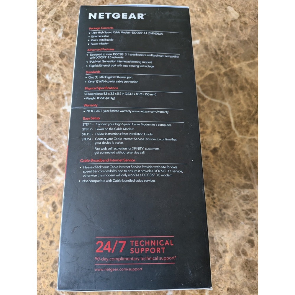 NETGEAR CM1000 DOCSIS 3.1 Cable Modem - Picture 2 of 5